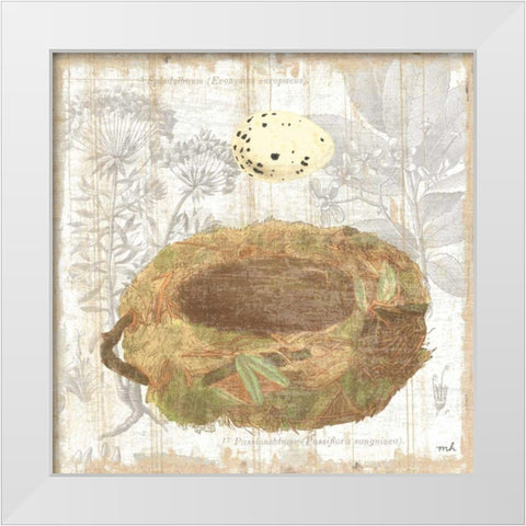 Botanical Nest I White Modern Wood Framed Art Print by Hershey, Moira