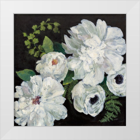 Midnight Bouquet II White Modern Wood Framed Art Print by Purinton, Julia