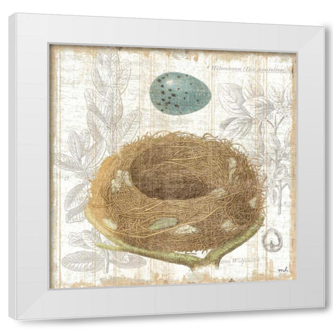 Botanical Nest III White Modern Wood Framed Art Print by Hershey, Moira
