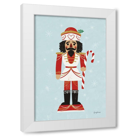 Holiday Cheer Nutcrackers III White Modern Wood Framed Art Print by Thorns, Becky