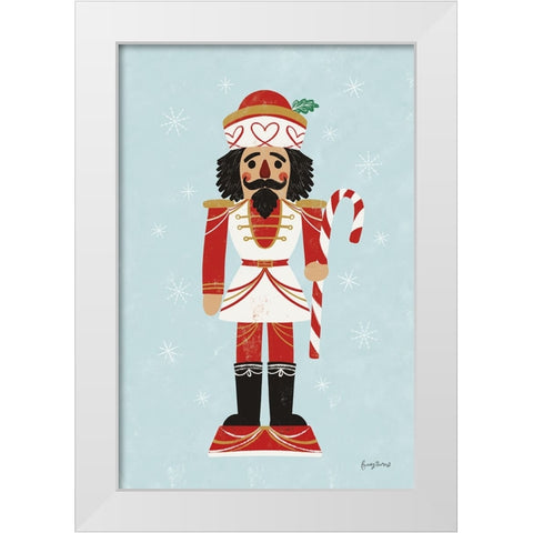 Holiday Cheer Nutcrackers III White Modern Wood Framed Art Print by Thorns, Becky