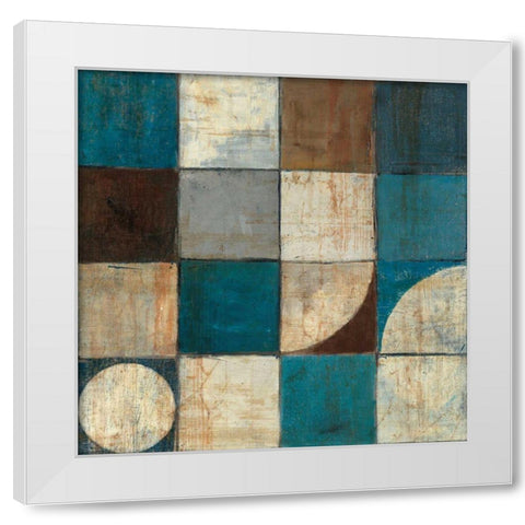Tango Detail I - Blue Brown White Modern Wood Framed Art Print by Schick, Mike