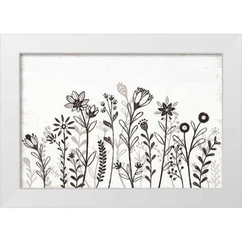 Our Nest IX Florals White Modern Wood Framed Art Print by Penner, Janelle