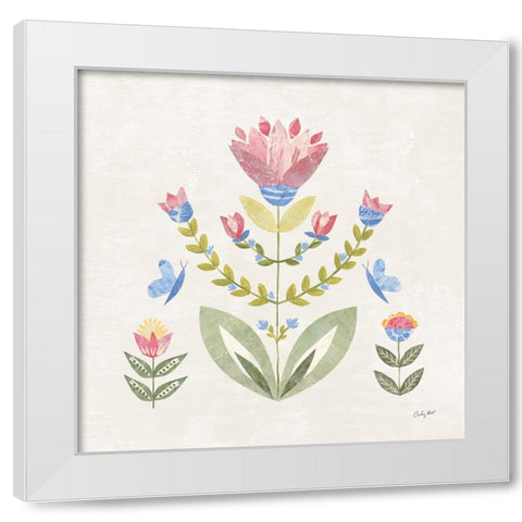 Folk Cottage II White Modern Wood Framed Art Print by Prahl, Courtney