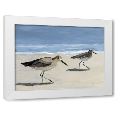 Pipers White Modern Wood Framed Art Print by Munger, Pamela