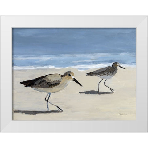 Pipers White Modern Wood Framed Art Print by Munger, Pamela