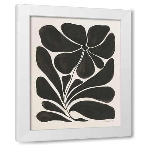 Blooming Joy I White Modern Wood Framed Art Print by Nai, Danhui