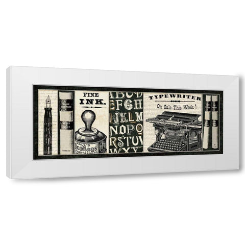 Librarian II White Modern Wood Framed Art Print by Pela Studio