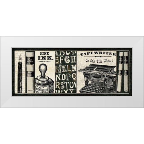 Librarian II White Modern Wood Framed Art Print by Pela Studio