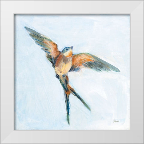 Barn Swallow Flight I White Modern Wood Framed Art Print by Schlabach, Sue