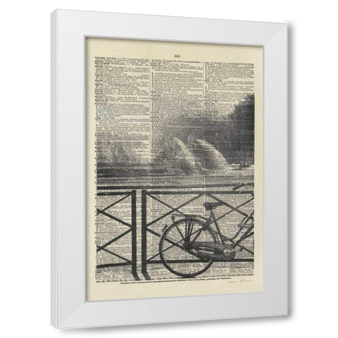 La Bicyclette I Crop White Modern Wood Framed Art Print by Olivier, Marc