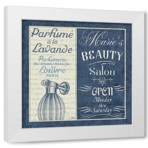 Indulge Yourself Square I White Modern Wood Framed Art Print by Pela Studio