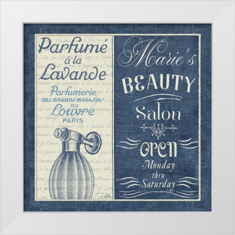 Indulge Yourself Square I White Modern Wood Framed Art Print by Pela Studio