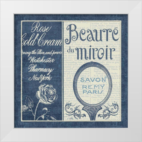 Indulge Yourself Square II White Modern Wood Framed Art Print by Pela Studio