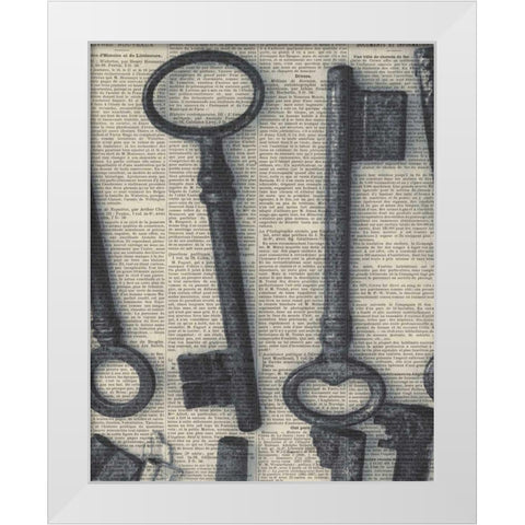 Parisian Keys I - Crop White Modern Wood Framed Art Print by Olivier, Marc
