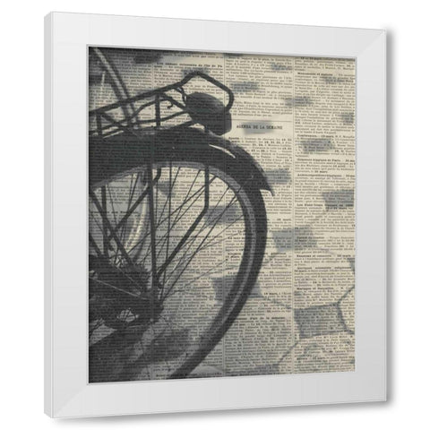 La Bicyclette III - Crop White Modern Wood Framed Art Print by Olivier, Marc