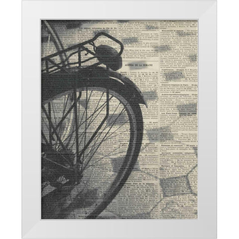 La Bicyclette III - Crop White Modern Wood Framed Art Print by Olivier, Marc
