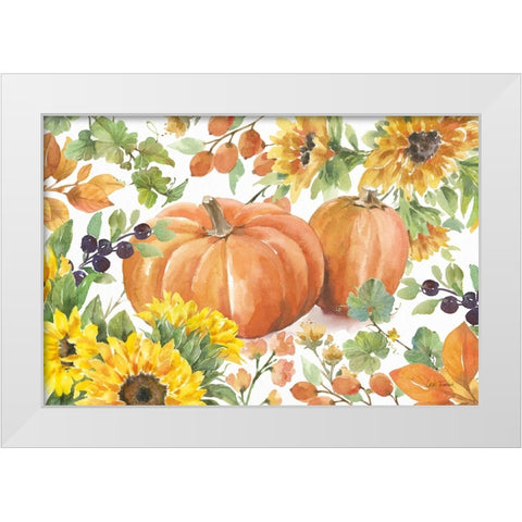 Autumn Breeze III White Modern Wood Framed Art Print by Trimbach, Leslie