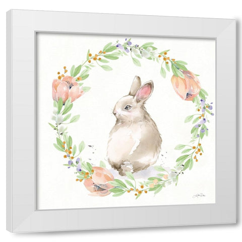Blooming Bunnies II White Modern Wood Framed Art Print by Pete, Katrina