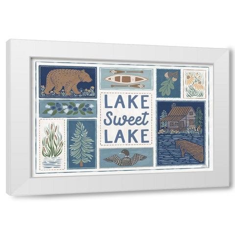 Lakeside Days VI White Modern Wood Framed Art Print by Marshall, Laura