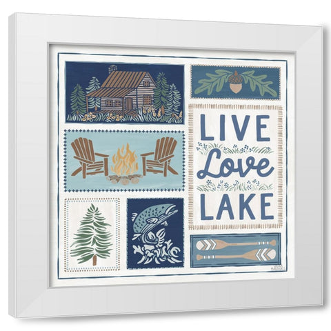 Lakeside Days VIII White Modern Wood Framed Art Print by Marshall, Laura