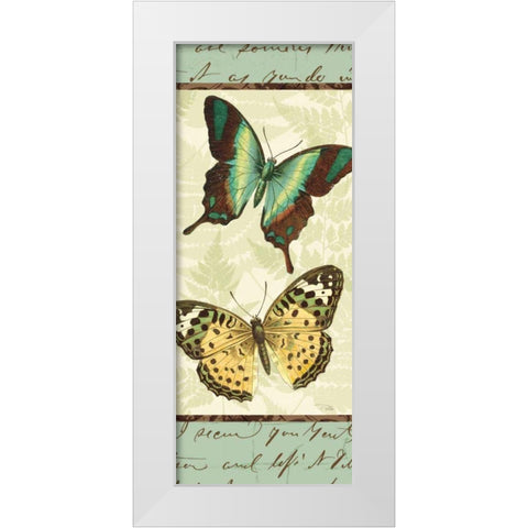 Butterfly Patchwork I White Modern Wood Framed Art Print by Pela Studio