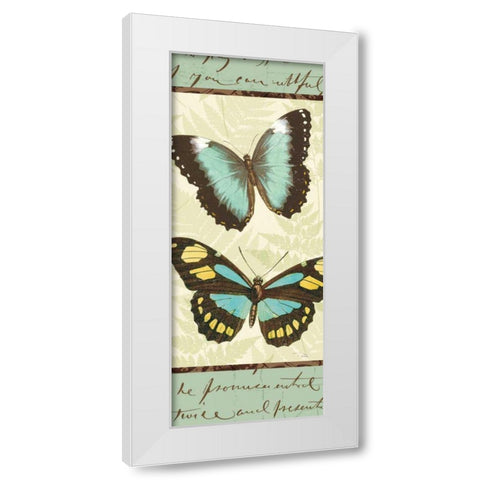 Butterfly Patchwork II White Modern Wood Framed Art Print by Pela Studio