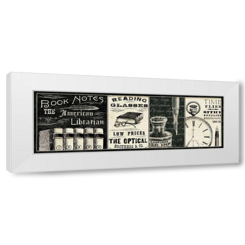 Librarian I White Modern Wood Framed Art Print by Pela Studio