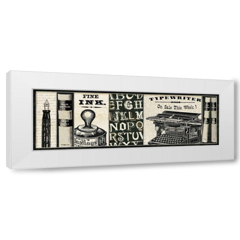 Librarian II White Modern Wood Framed Art Print by Pela Studio