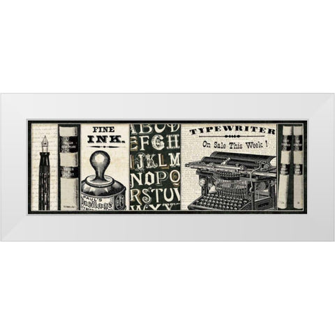 Librarian II White Modern Wood Framed Art Print by Pela Studio