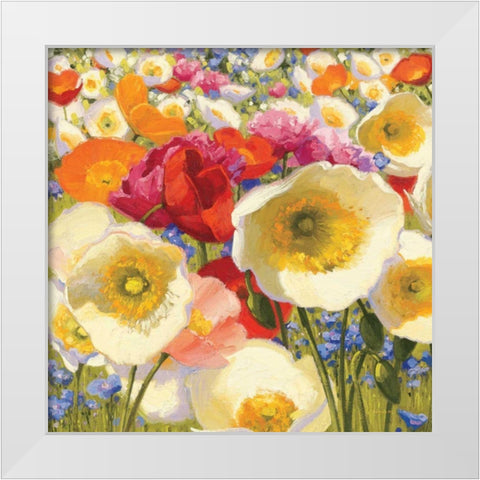 Sunny Abundance White Modern Wood Framed Art Print by Novak, Shirley