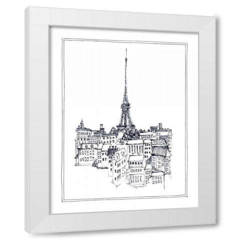 Eiffel Tower White Modern Wood Framed Art Print by Tillmon, Avery