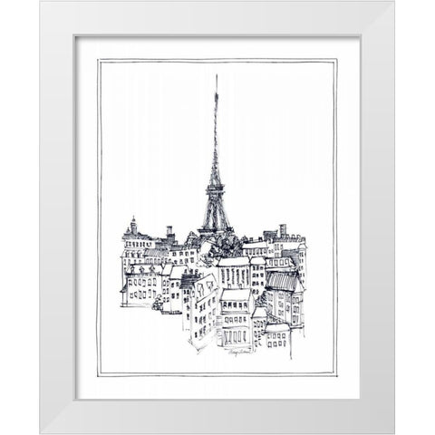 Eiffel Tower White Modern Wood Framed Art Print by Tillmon, Avery