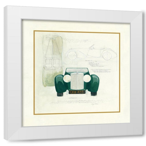 Roadster II White Modern Wood Framed Art Print by Tillmon, Avery