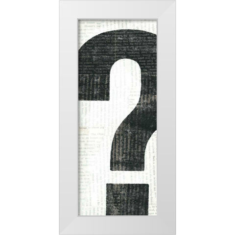 Punctuated Black II White Modern Wood Framed Art Print by Mullan, Michael