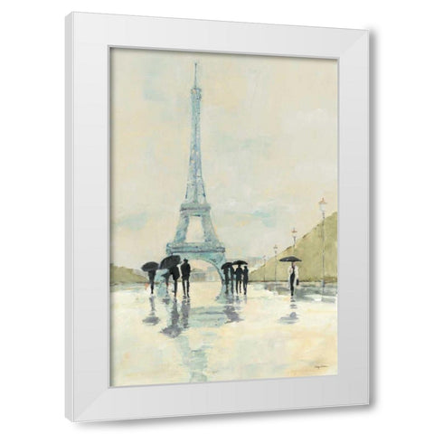 April in Paris White Modern Wood Framed Art Print by Tillmon, Avery