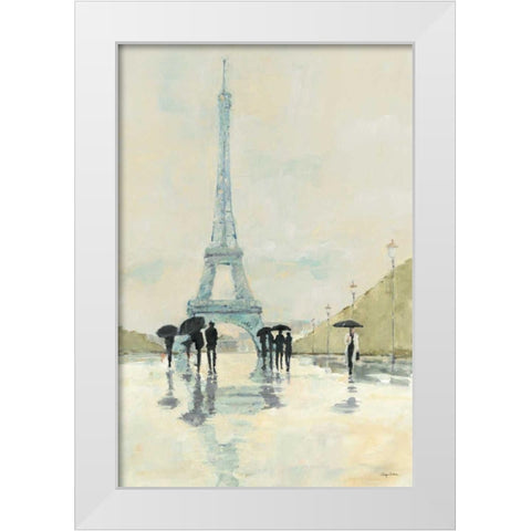 April in Paris White Modern Wood Framed Art Print by Tillmon, Avery