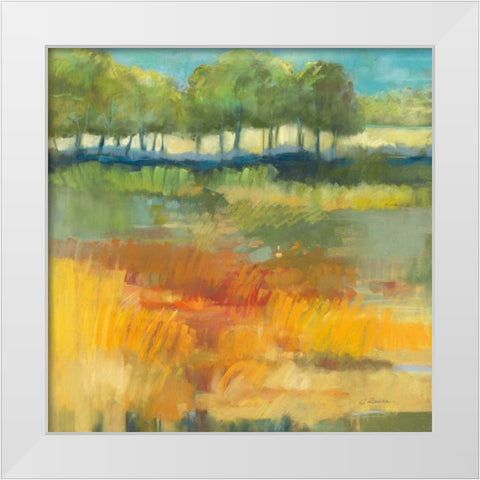 Late Summer Landscape I White Modern Wood Framed Art Print by Rowan, Carol