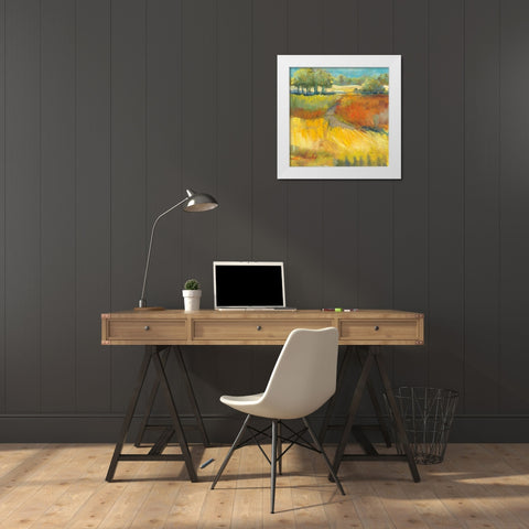 Late Summer Landscape II White Modern Wood Framed Art Print by Rowan, Carol