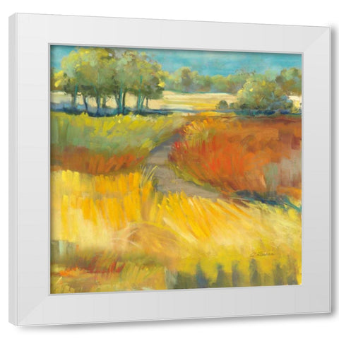 Late Summer Landscape II White Modern Wood Framed Art Print by Rowan, Carol