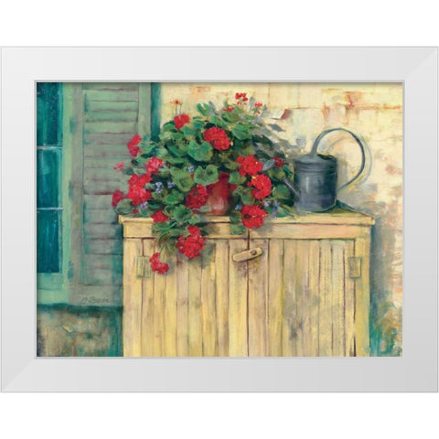 Gardeners Still Life White Modern Wood Framed Art Print by Rowan, Carol