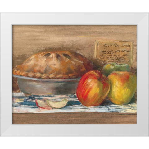 Apple Pie White Modern Wood Framed Art Print by Rowan, Carol