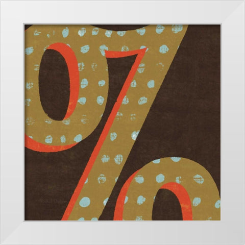 Punctuated Square VI White Modern Wood Framed Art Print by Mullan, Michael