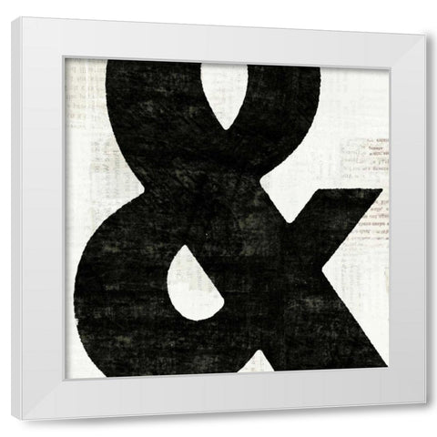 Punctuated Black Square III White Modern Wood Framed Art Print by Mullan, Michael