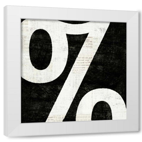 Punctuated Black Square IV White Modern Wood Framed Art Print by Mullan, Michael