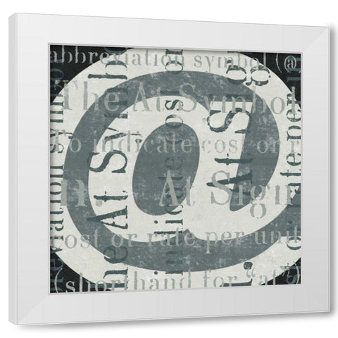 Punctuated Text III White Modern Wood Framed Art Print by Mullan, Michael