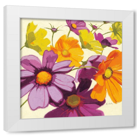 Cosmos I White Modern Wood Framed Art Print by Novak, Shirley