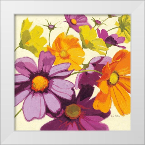 Cosmos I White Modern Wood Framed Art Print by Novak, Shirley