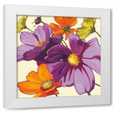 Cosmos II White Modern Wood Framed Art Print by Novak, Shirley