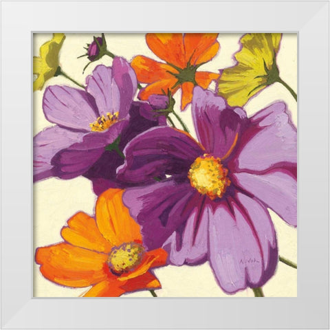 Cosmos II White Modern Wood Framed Art Print by Novak, Shirley